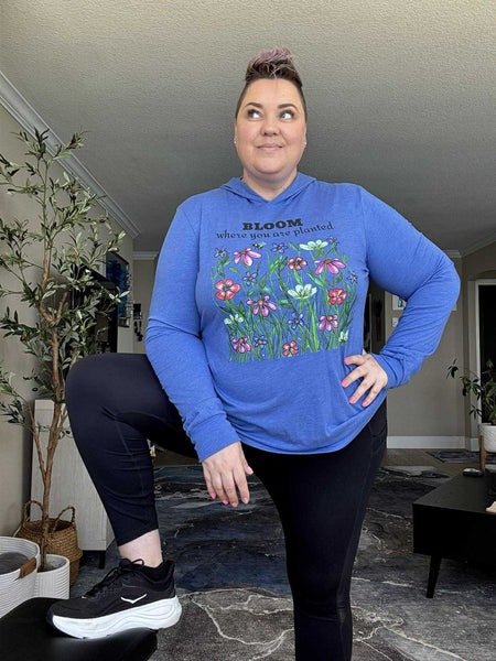"Bloom" Hooded long-sleeve tee
