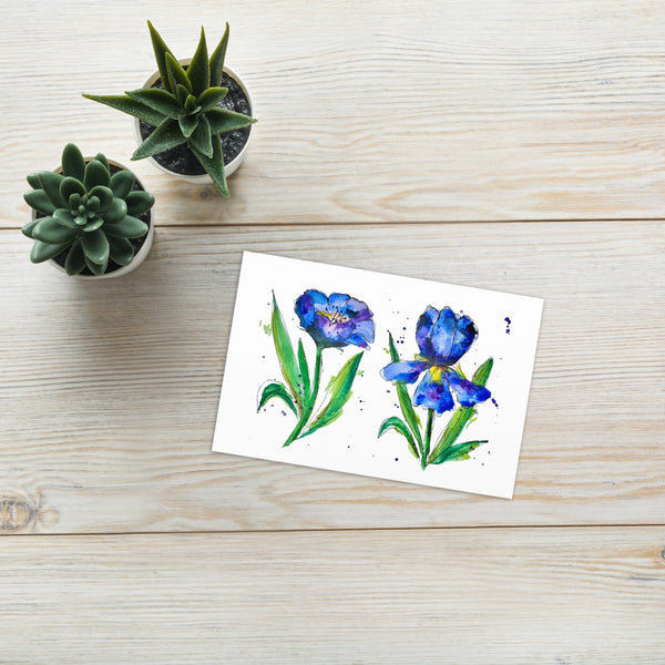 "Indigo Iris I" - Congratulations Card