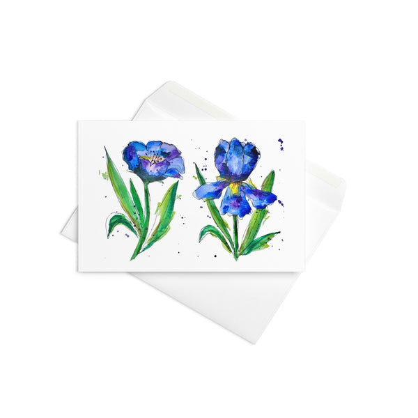 "Indigo Iris I" - Congratulations Card