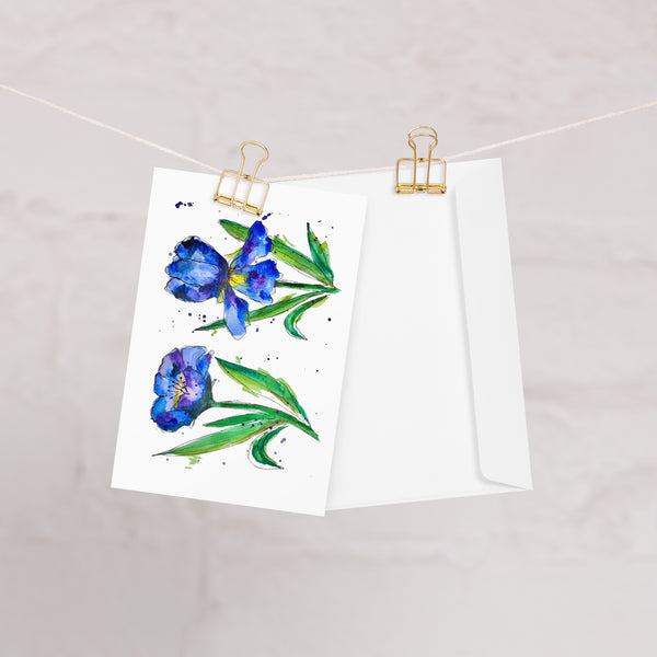 "Indigo Iris I" - Congratulations Card