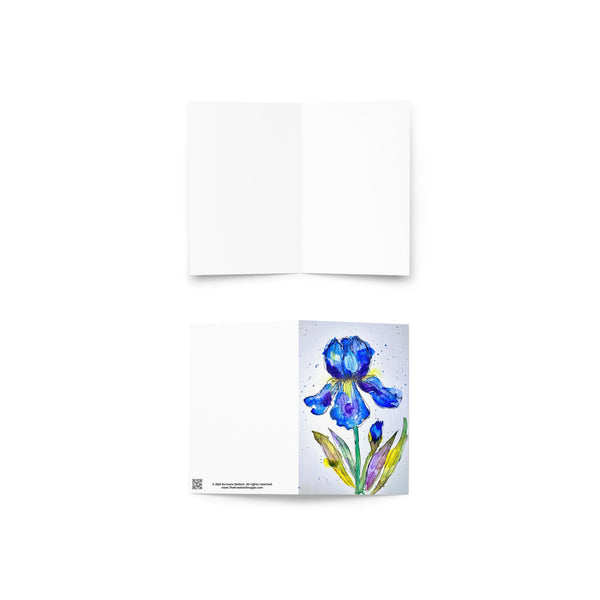 "Indigo Iris II" - Card (Blank Inside)