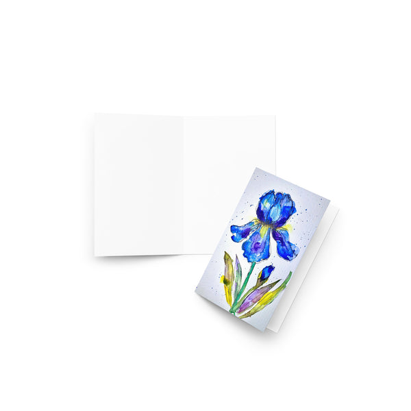 "Indigo Iris II" - Card (Blank Inside)