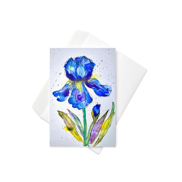 "Indigo Iris II" - Congratulations Card