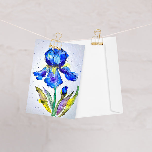 "Indigo Iris II" - Congratulations Card
