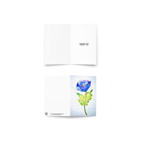 "Indigo Iris III" - Thank You Card