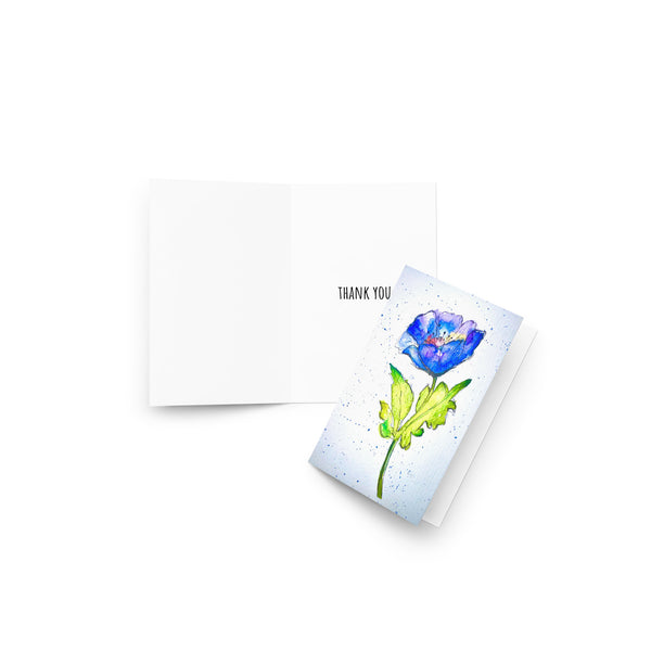 "Indigo Iris III" - Happy Birthday Card