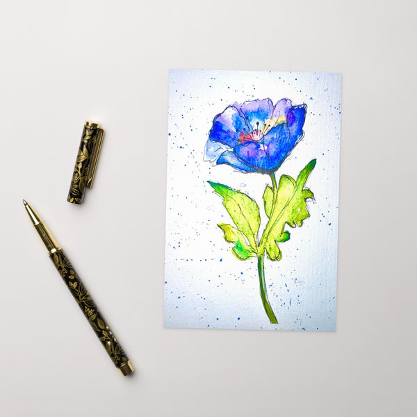 "Indigo Iris III" - Congratulations Card