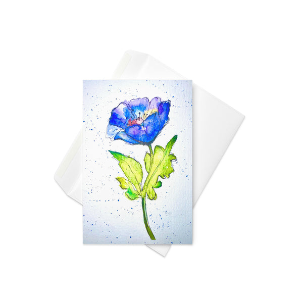 "Indigo Iris III" - Congratulations Card