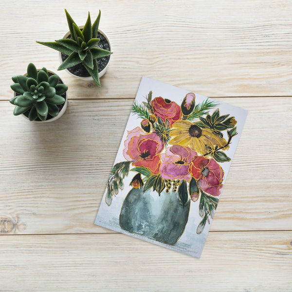 "Gilded Garden II" - Happy Birthday Card