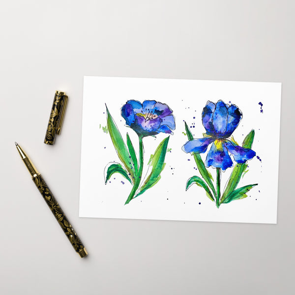 "Indigo Iris I" - Congratulations Card