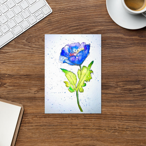 "Indigo Iris III" - Congratulations Card