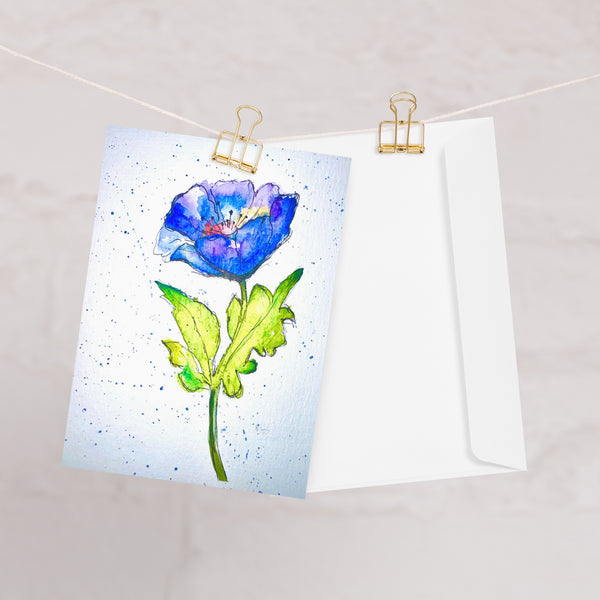 "Indigo Iris III" - Congratulations Card