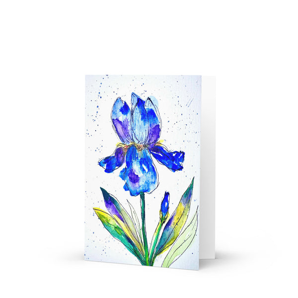 "Indigo Iris IV" - Congratulations Card