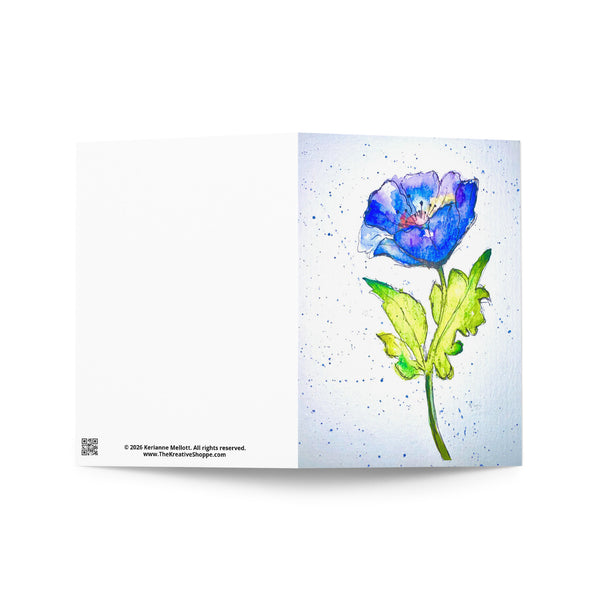 "Indigo Iris III" - Congratulations Card