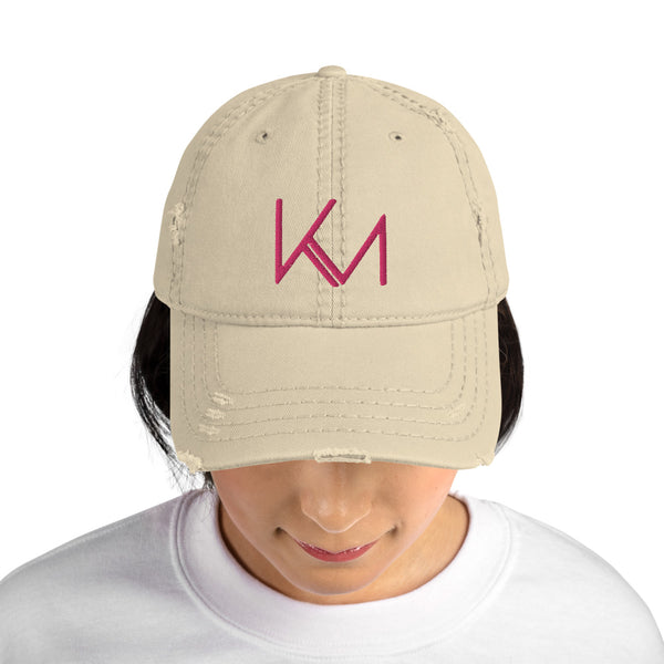 KM (Embroidered Logo) Distressed Hat