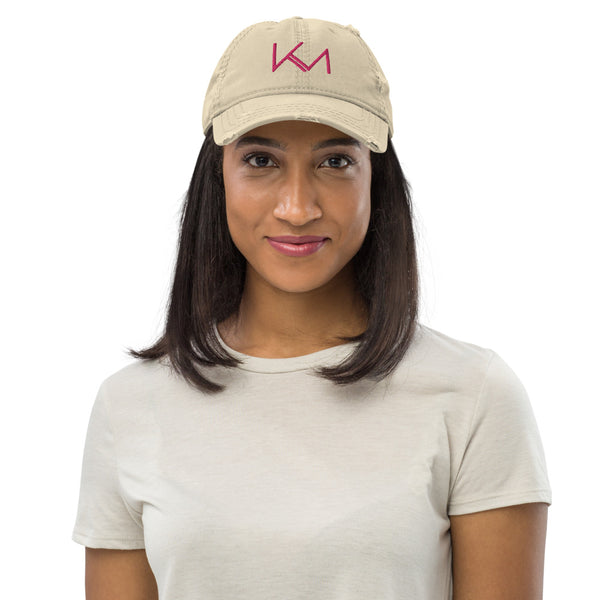 KM (Embroidered Logo) Distressed Hat