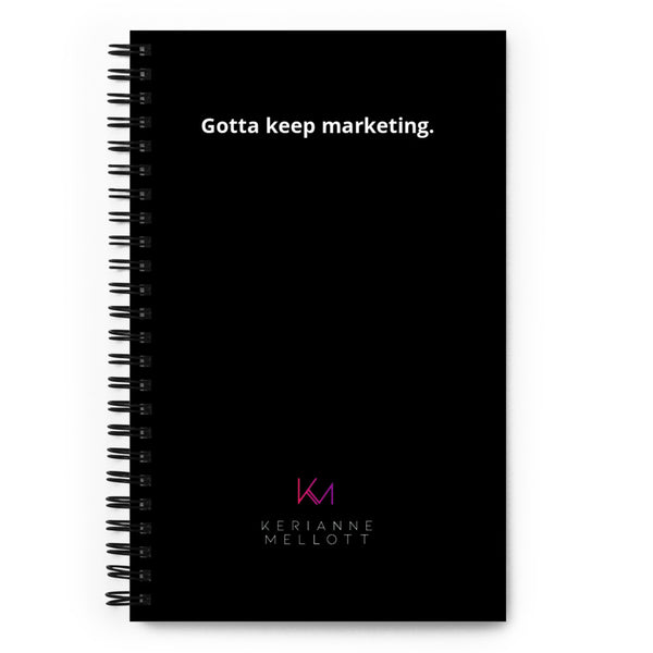 "Keep Marketing" KM Spiral notebook