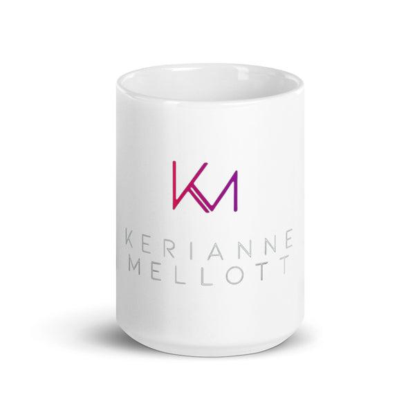 White glossy mug