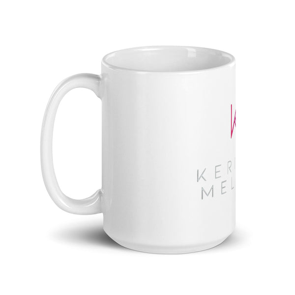 White glossy mug